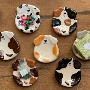 Faire 3" Ceramic Dog Trinket Dish